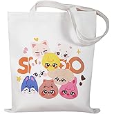 Yanmzmin Stray Canvas Tote Bag Skz Canvas Shoulder Bag Merch for Stay Fans Gifts Grocery Bags