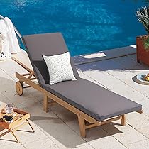 Wood Outdoor Furniture Camdyn Outdoor Rustic Acacia Wood Chaise