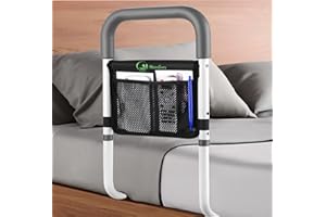 Moodooy Bed Rail for Elderly,Bed railings for Seniors,Sturdy and Stable, Height Adjustable,Bed Railing for Seniors with Fixing Strap and Storage Pocket,Bed Rails for Elderly Adults Safety,bedrails