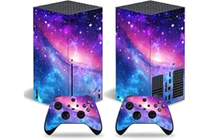 JRVT Protective Skin Sticker Vinyl Decal Full Cover Compatible with Xbox Series X Console and Controller (Purple)
