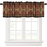 FengMingRui Southwestern Aztec Valances Retro Southwest Tribal Navajo Windows Curtain Valance for Kitchen Dining Room Canteens Home Decor One Panel 54x18inch