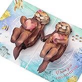 Thboxes Anniversary Card, Otter 3D Pop Up Anniversary Cards, Birthday Card for Wife, Husband, Couple, Mom, Funny Valentines Cards with Message Note & Envelope for Him, Her, Girlfriend, Boyfriend
