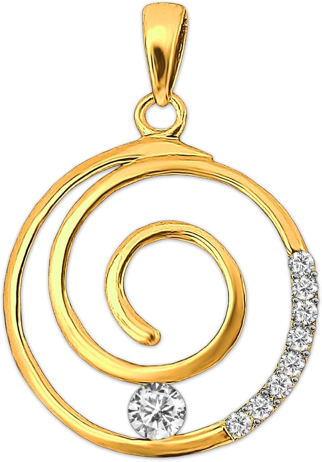 Clever Schmuck Ciondolo Croce In Oro 333 Con Zircone Bianco - 12 Mm - Gioiello Battesimo Per Bambina, Ragazza O Donna