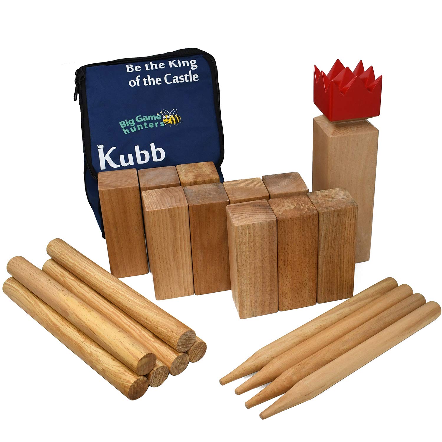Hardwood Kubb Viking Game in a Handy Carry Bag from Big Game Hunters