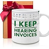 Funny Accountant Gift Mug, I Keep Hearing Invoices Accountant mug for Boss CPA Coworker Finance Banker - Spreadsheet Mug-Accounting Birthday Christmas gift