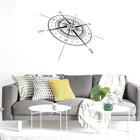 Amazon Bibitime ビニールコンパスウォールデカールシール 東西南北方角支持サイン 自宅の壁や寝室 子供部屋に Diy ブラック 2238 ウォールステッカー オンライン通販