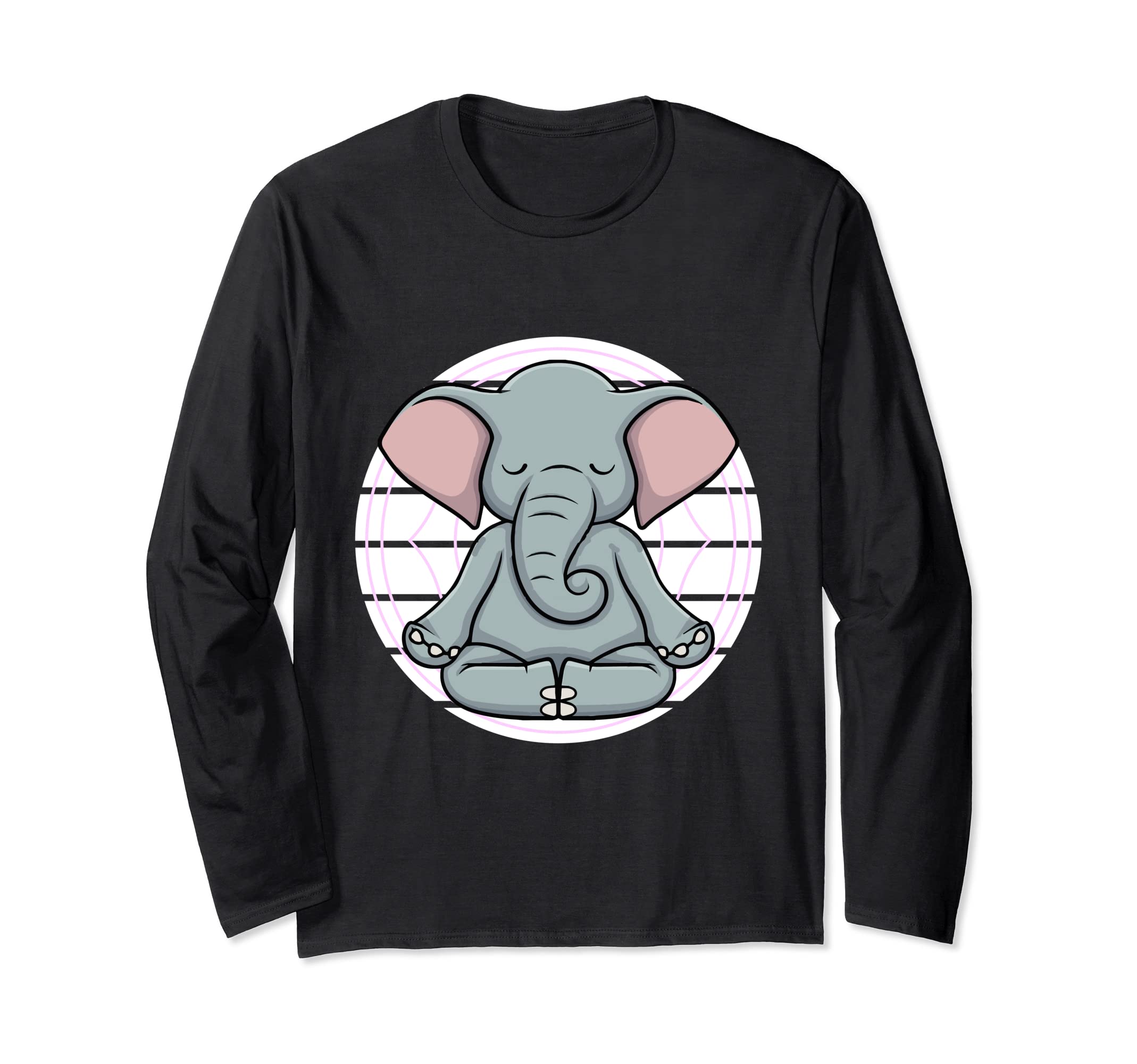 Meditation Yoga nidra Elephant meditating zen Chakra Namaste Long Sleeve T-Shirt