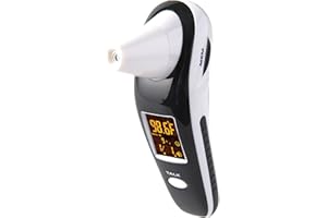 HealthSmart DigiScan Digital Accurate Infrared Thermometer, Instant Read Talking Forehead Thermometer, Ear Thermometer, For Babies, Children, and Adults, Black
