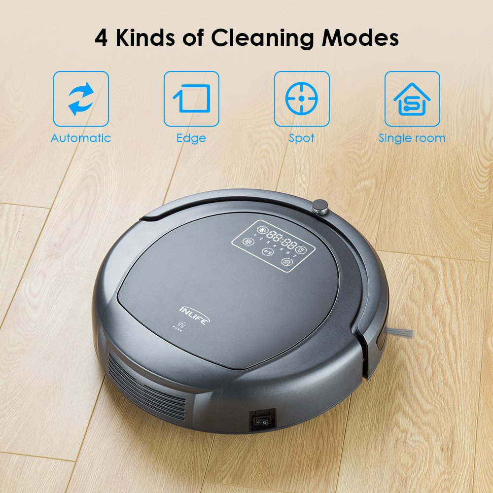 INLIFE ZK8077 Robot Vacuum Cleaner with 3Stage Cleaning System 1200Pa