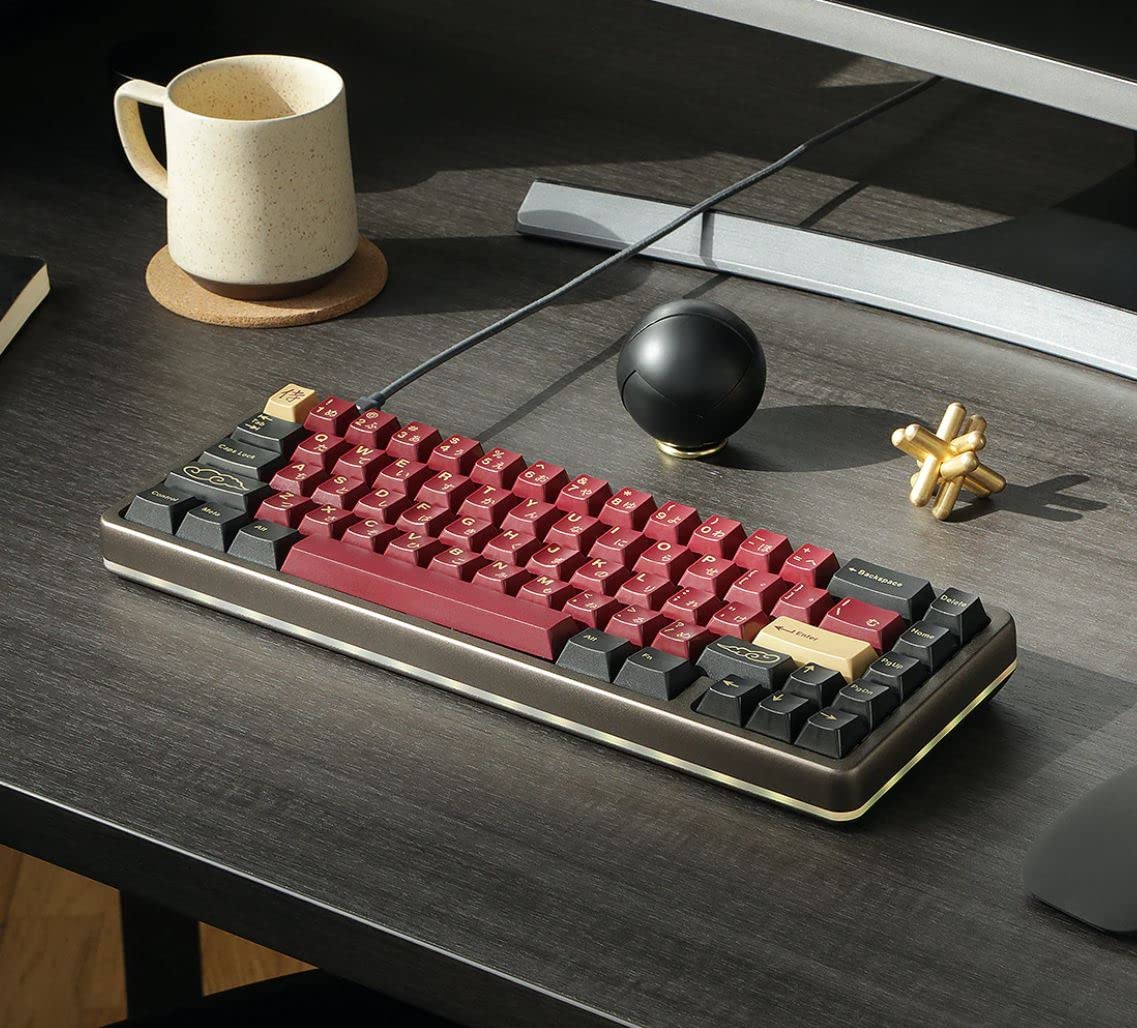 DROP + Redsuns GMK Red Samurai Keycap Set for 65% Keyboards - Compatible with Cherry MX Switches and Clones (65% 75-Key Kit)