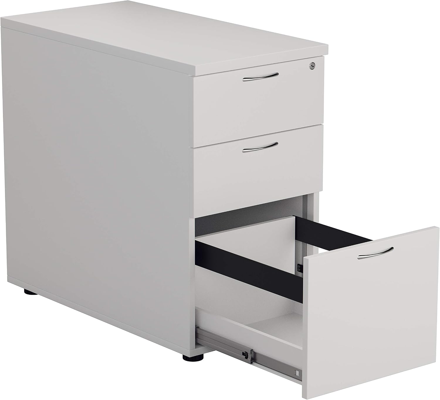 Office Hippo Heavy Duty 3 Drawer Desk High Pedestal, Pre-Assembled, Wood, 80 cm Deep - Image 3