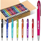 Lincia 100 Pcs Inspirational Ballpoint Pens Bulk with Inspirational Quotes Retractable Medium Point Affirmation Pens with Black Ink Thank You Gifts for Back to School, Nurse, Teacher