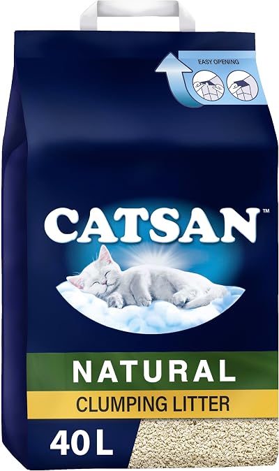 Catsan Natural Clumping Cat Litter 100% Biodegradable 2 x 20L Bags