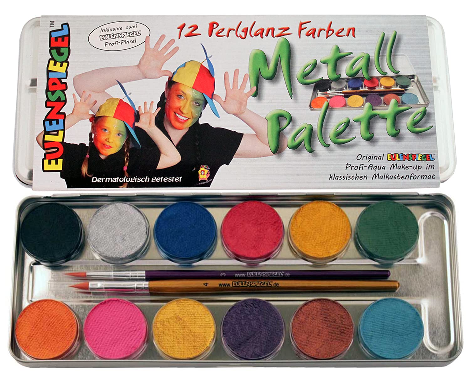 Creative Eulenspiegel Twelve Pearlised Colors Metal Palette