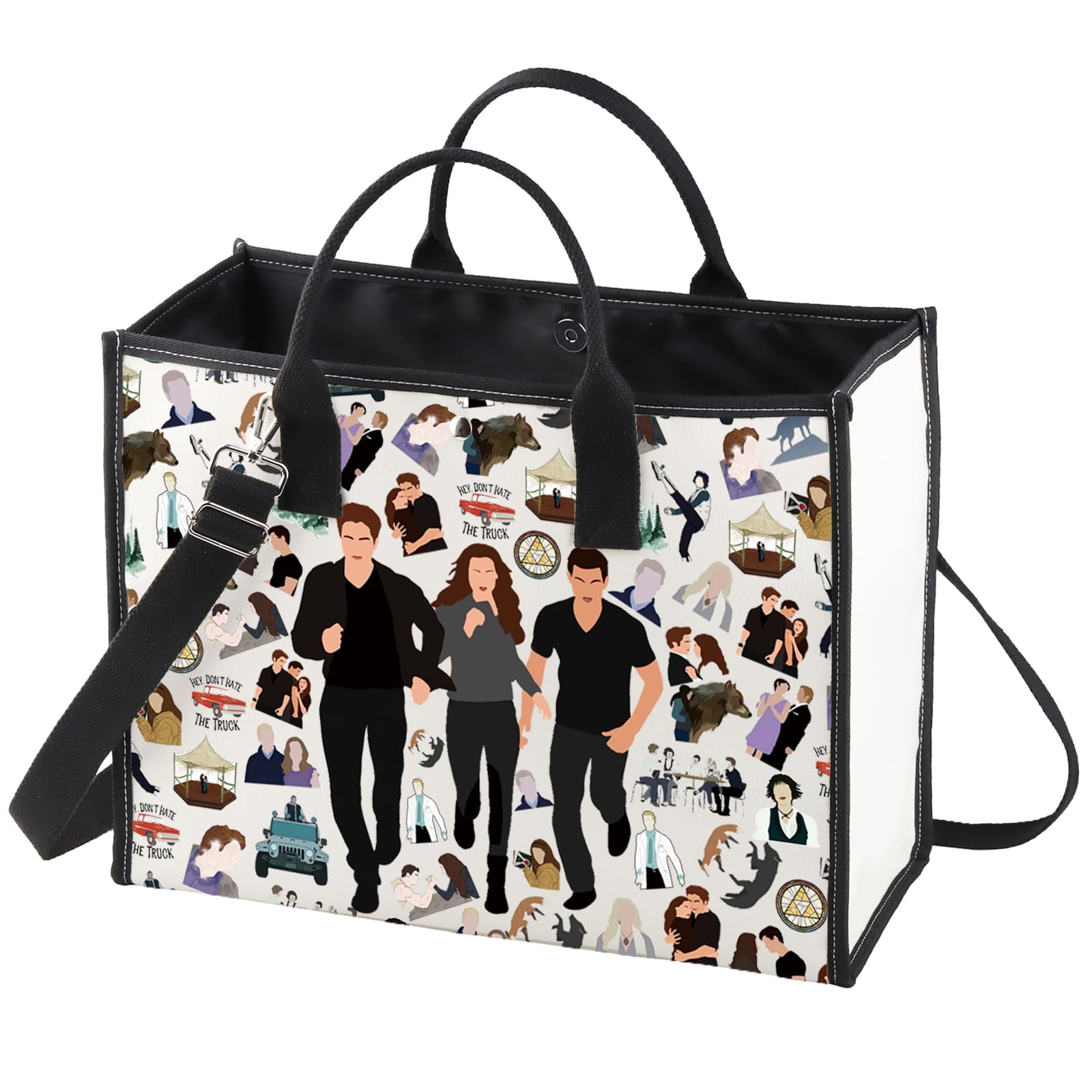 WZMPA Edward Cullen Cosmetic Bag Edward Cullen & Bella Swan Fans Gift Movie Character Zipper Pouch Bag Jacob Black Fans Gift, hey don't hate BG — image 1