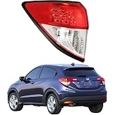Pinkomoto Driver Side Tail Light Assembly For 2016-2022 Honda HRV Taillight | Left Taillight Set, Rear Outer Taillamp Replacement 3355T7SA01 33552T7WA31 HO2804109 HO2804119