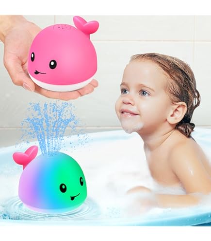 Amazon.com: Gigilli 升級版嬰兒沐浴玩具可充電發光沐浴玩具適合1-3 歲