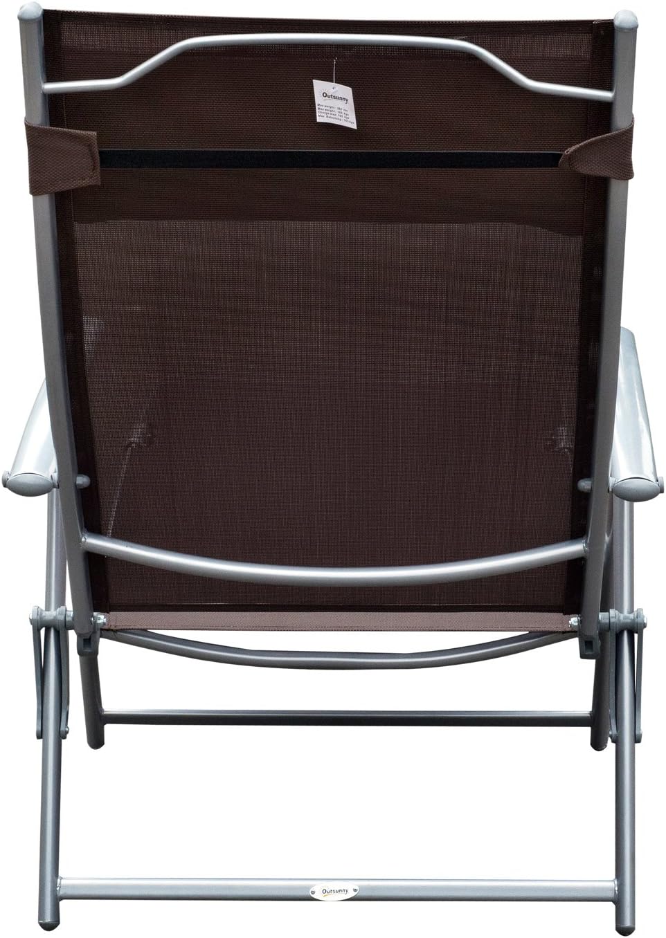 portable pool lounge chairs on Brown Gecheer Outdoor Patio Portable Chaise Lounger Chair Adjustable Pool Recliner Lounger With Pillow Patio Furniture Accessories Patio Lawn Garden