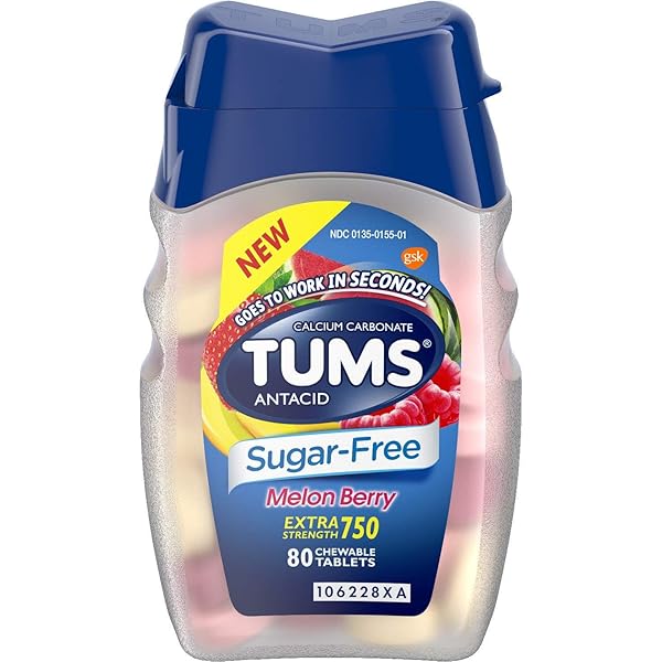 TUMS ANTACID – SUGAR FREE – MELON BERRY – EXTRA STRENGTH 750-80 COUNT