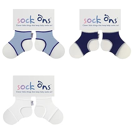 Sock Ons Baby Jungen (0-24 Monate) Socken Baby Blue, White and Navy 6-12 Monate