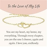 GAVU 925 Sterling Silver Heart Bracelet for Women, Dainty Silver Charm Bracelet for Women