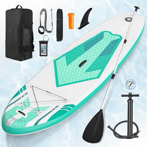 センターバレーJOYEXER Inflatable Stand Adjustable Board10'5"x31"x6" Pump