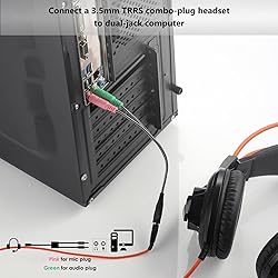 MillSO Headphone Splitter for Computer CTIA 3.5mm