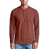 Zengjo Mens Long Sleeve Henley Shirts Casual 3-Button Cotton-Poly Blend T-Shirts