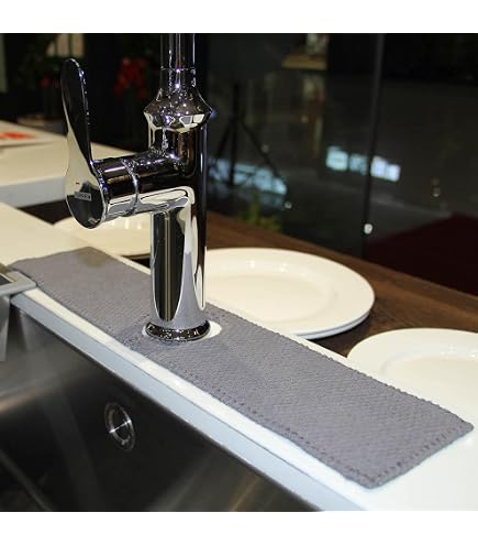 Protection Anti-éclaboussures Pour évier - Tapis Drainant Diatomite - 60x10 Cm - Évite Les Flaques - 10