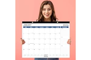 Large Wall Calendar 2026-2027, Desk Calendar 21.96 x 16.96 Inches,Large Desk Calendar Runs From January 2026 - June 2027 for 