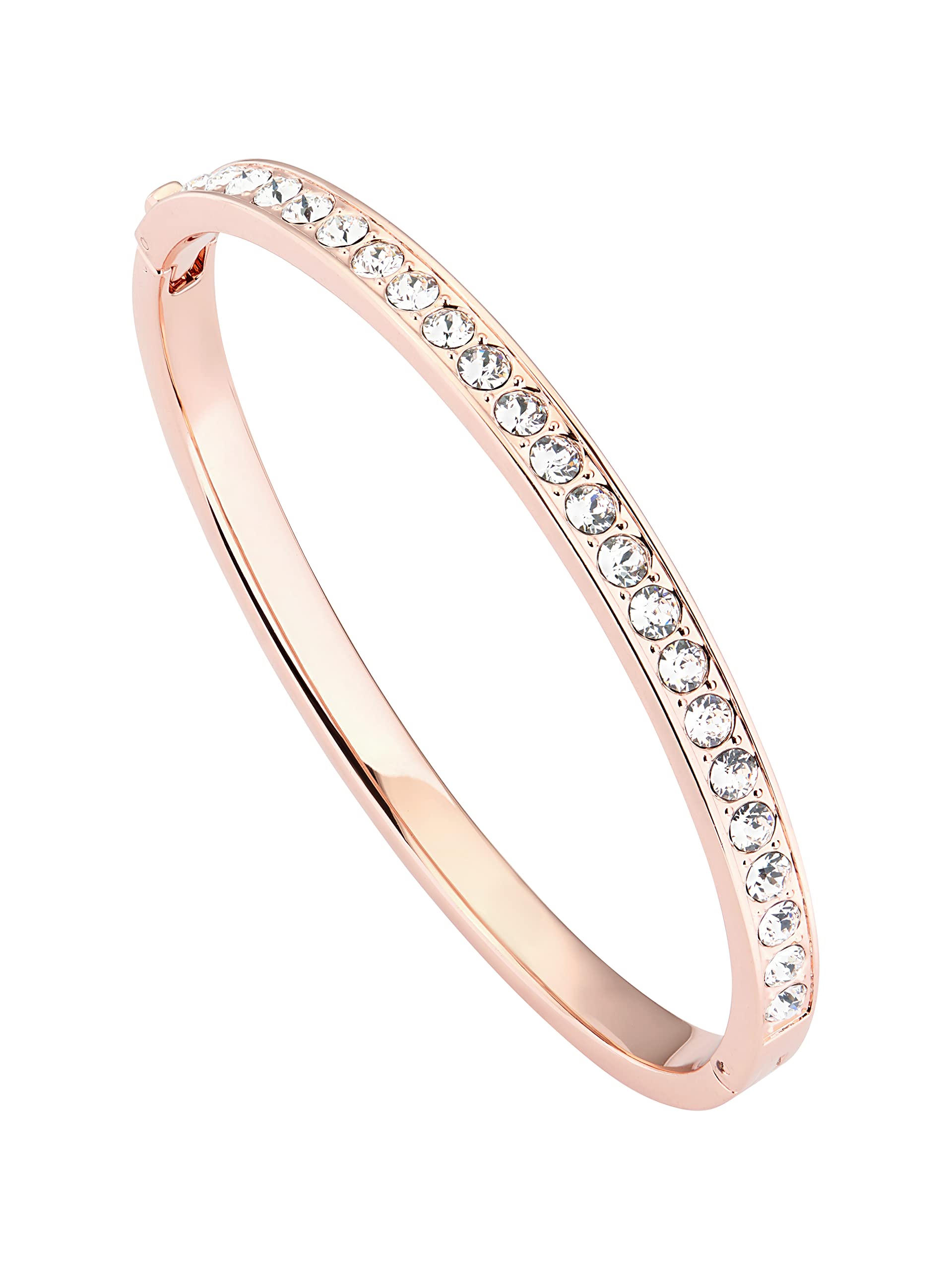 Ted Baker Clemara Hinge Crystal Bangle Bracelet For Women - Medium (Rose Gold/Crystal) — image 1