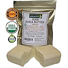 Real Certified ORGANIC RAW SHEA BUTTER, PREMIUM Unrefined African IVORY Tan/White Color; 16.0 oz [Two 8 oz Bars] in Gold UV Protective Bag. Best Natural Moisturizer; Great for DIY Body Butters, etc.