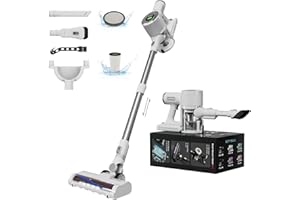 BUTY BULU Cordless Stick Vacuum Cleaner, 30KPa Handheld 2200mAh Rechargeable Battery Lightweight Small Vac Electirc Broom, 40Mins Runtime for Home Hard Floor Carpet Pet Hair Cleaning, LED Screen