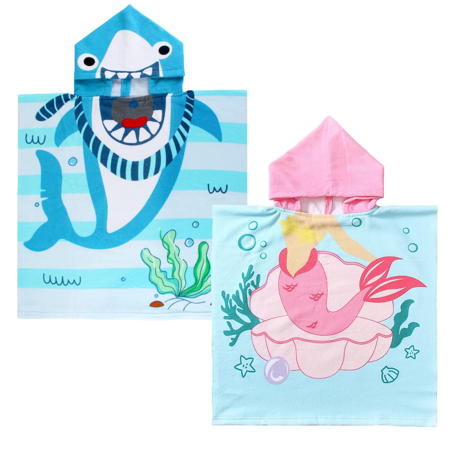 Photo 1 of NovForth Bath Towel for Toddler Boys, Pool Hooded Towel for Kids, Hooded Beach Towel Poncho for Bath/Pool/Beach Swim Cover