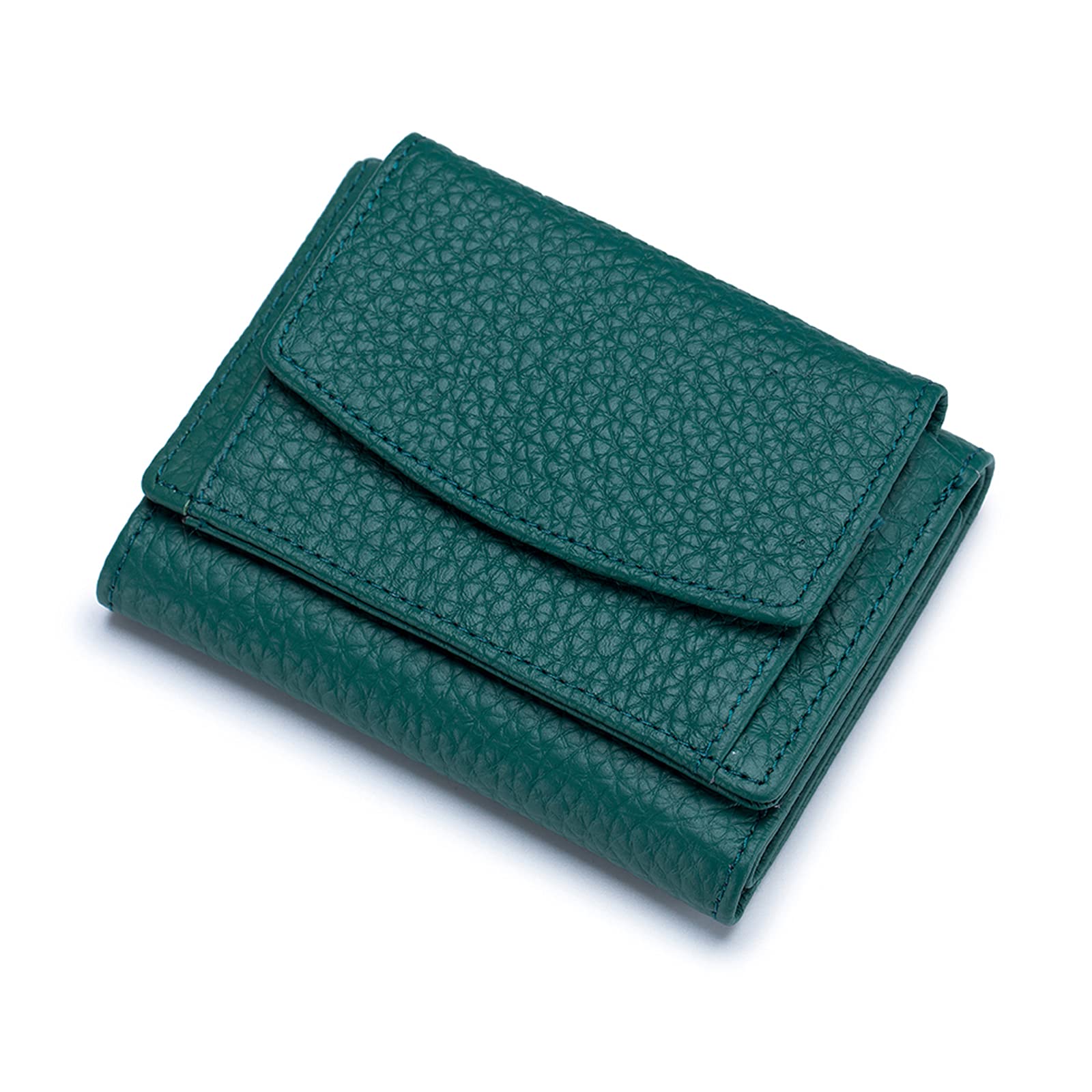 FANDARE Women Leather Wallet RFID Blocking Bifold Purse Ladies Card Holder Case Small Purse Dark Green