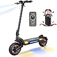 iScooter Electric Scooter, 40/43/50 Miles Long Range & 28/38 MPH Top Speed E Scooter, 10/11/12" Offroad Pneumatic Tire Scooter for Adults with Turn Signals, Double Braking Systems, APP and Storage Bag