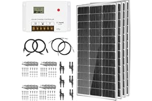 HQST Starter 400W 30PWM Controller 4 Pieces monocrystalline Silicon Glass Set
