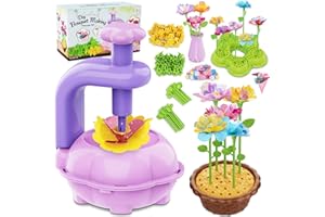 Zappyway Fabric Flower Bouquets Toys - Creative DIY Crafts for Girls Ages 4-8, Unique Floral Market Toy, Inspiring Arts & Crafts Educational Set, Perfect for Preschool Learning and Birthday Gifts