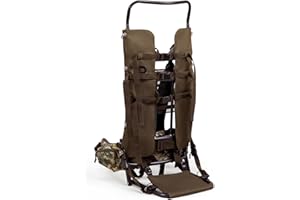 TR Aluminum External Frame Backpack with Adjustable Height for Extra Large Load Hunting Hiking Design, Camouflage