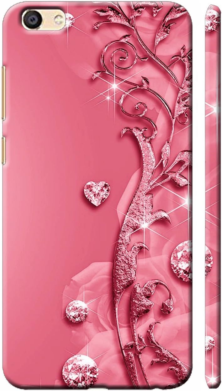 Clapcart Redmi Y1 Lite Designer Printed Back Cover for Xiaomi Redmi Y1 Lite - Pink Color (Heart Design Print for Girls)
