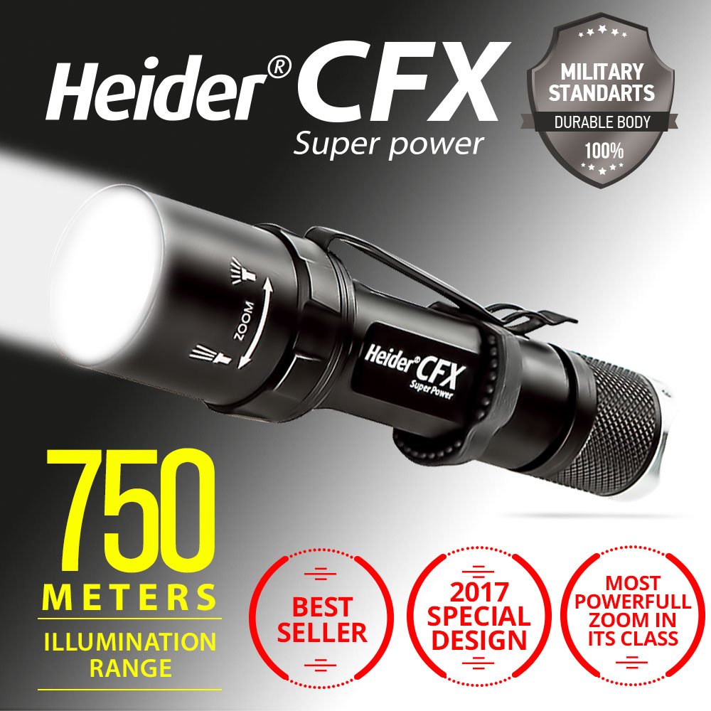 Heider CFX Super Power Rechargeable Handheld Flashlight Next