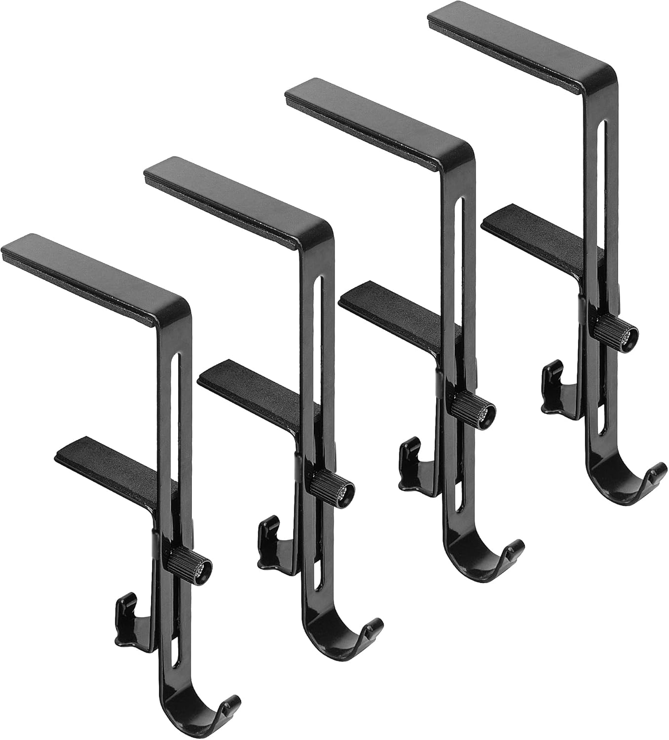 Ornament Hooks - Alpurple 4 PCS Christmas Stocking Holders for Mantle-Adjustable Christmas Metal Hooks Garland Hanger for Hanging Christmas Stocking Garland Balls Fireplace Decoration Supplies