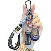 Exodmx Fitness Dumbbell & Kettlebell Keychain - Cute Mini Charm for Gym Lovers, Car/Bag/Purse Accessory