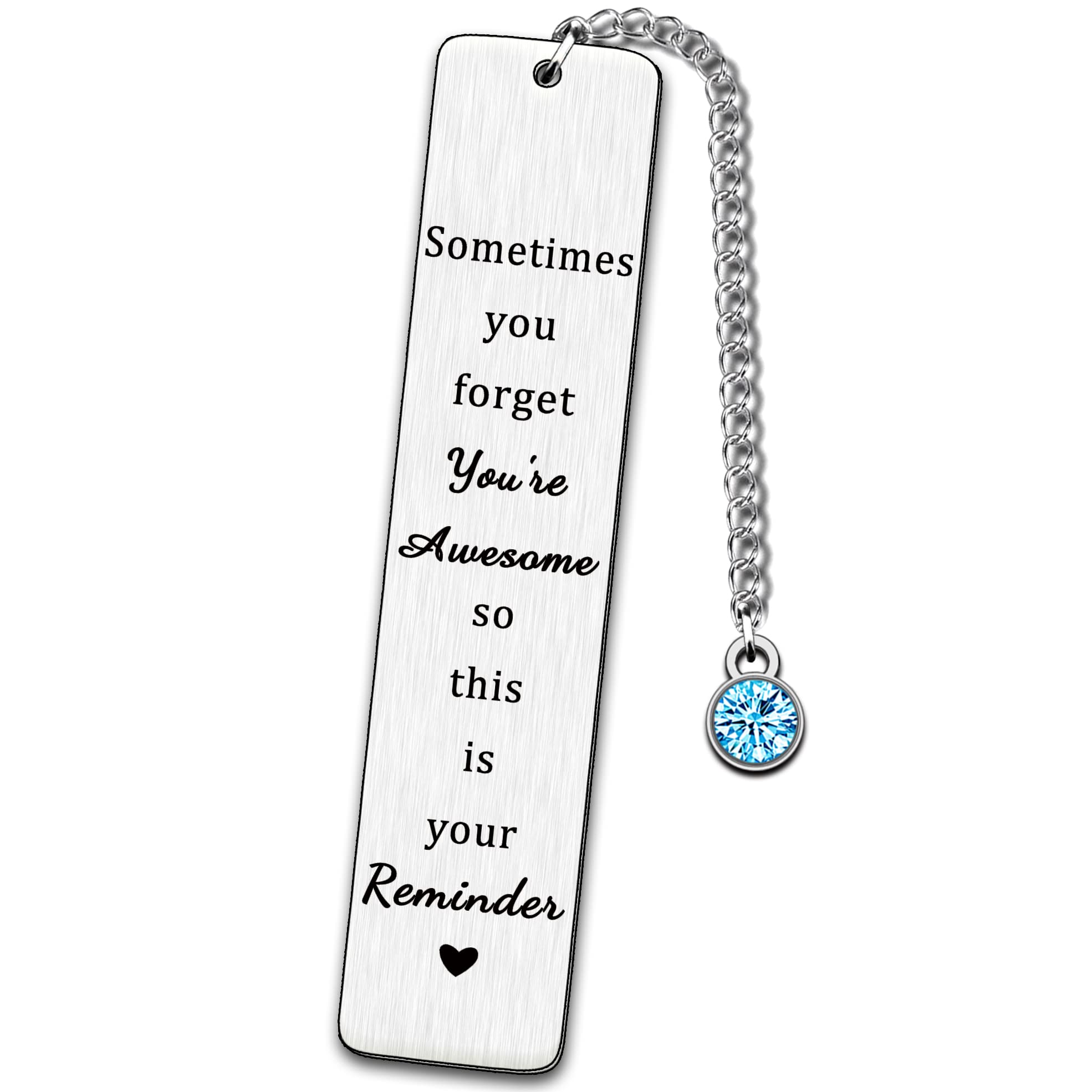 AMZQ Inspirational Bookmark Gifts for Women Christmas Birthday Gift for Friend Son Daughter Leaving Gifts for Colleagues Women Sometimes You Forget You're Awesome