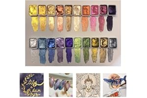 Shifting Watercolor Painting Set, 20 Colors Solid Pigments for Painting Wrapping Flowers Pearls Solid Colors Watercolor Handm