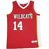 Men's Troy Bolton 14 Chad Danforth 8 Basketball Jersey East High School Wildcats Hip Hop Workout Shirts