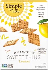 Simple Mills Lemon Seed & Nut Flour Sweet Thins, Paleo Friendly & Delicious Sweet Thin Cookies, Good for Snacks, Nutrient Den