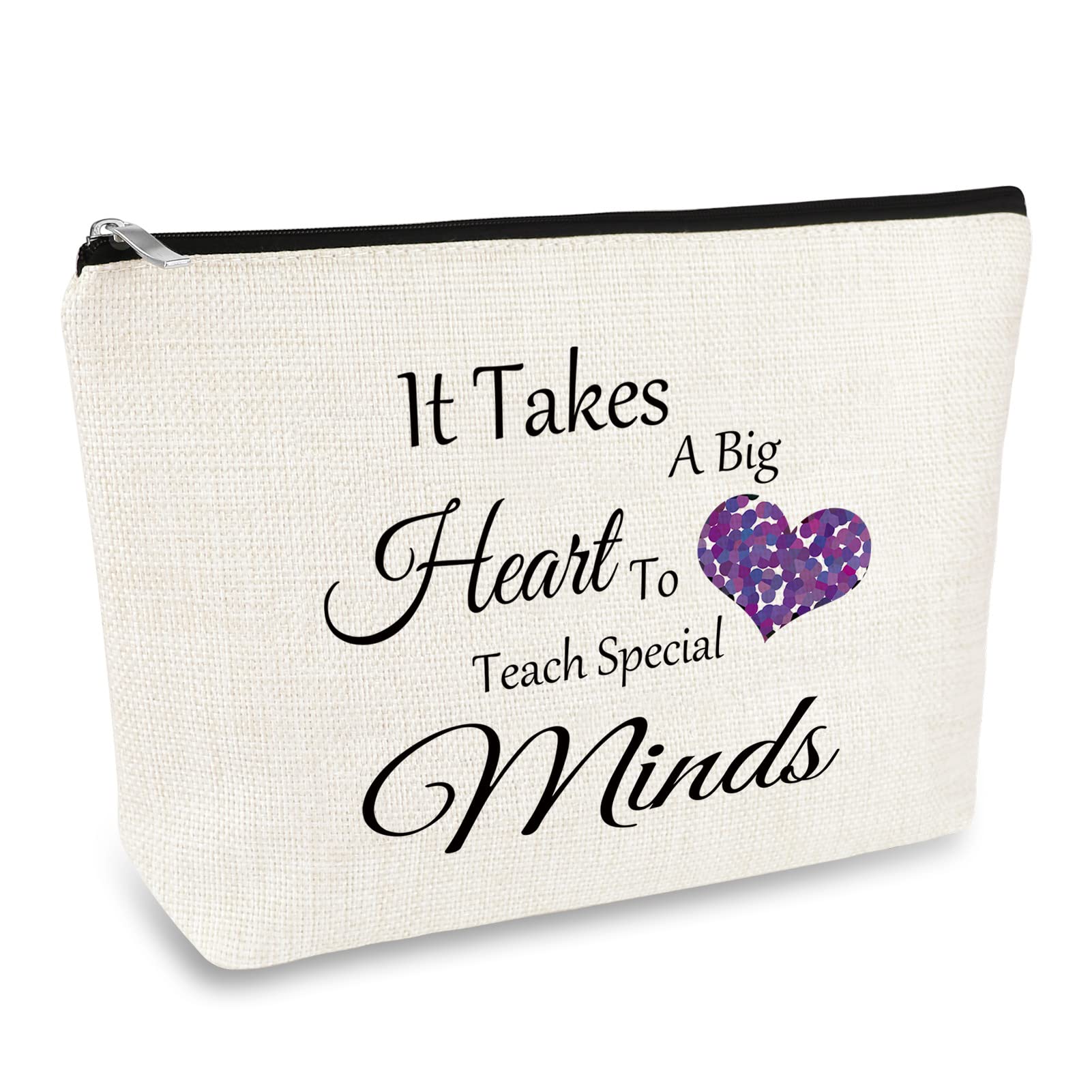 Special Education Teacher Gifts Teachers Appreciation Gift Makeup Bag for Women Thank You Gift for ASL Disabler Teacher Autism Teacher Birthday Teachers Week Christmas Thanksgiving Gift Cosmetic Bag โ image 1