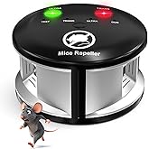Mouse Repellent Ultrasonic Plug in,Indoor Electronic Rodent Repellent with LED Strobe Light,360° Squirrel Repellent Device Multi-Mode Variable Frequency for House Basement Office Garage Warehouse