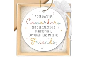 ZAGKOO Coworker Ornament for Work Bestie, Women Friends - Chance Made Us Coworkers - Friendship Gifts for Coworkers, Bestie Worker, Work Friend, Best Friends - Christmas Ceramic Keepsake Ornament